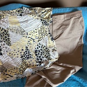 Top and pants. Size 2X top. Size 20w pants. $12